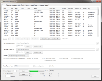 Web Proxy Checker 2.39