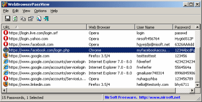 WebBrowserPassView 1.92