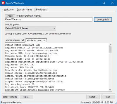 KarenWare WhoIs 2.7