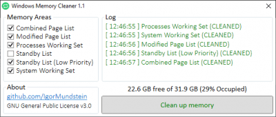 Windows Memory Cleaner 1.1