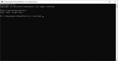 Windows PowerShell 6.2.1