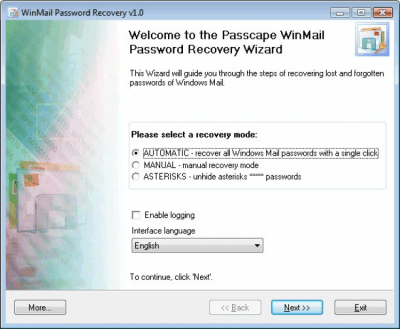 Windows Mail Password Recovery 1.0.14 + crack