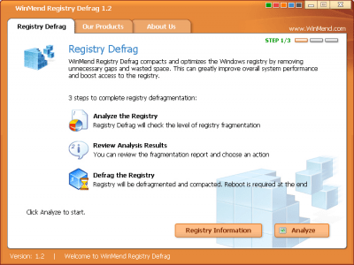 WinMend Registry Defrag 2.0.0.0