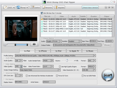WinX Bluray DVD iPad Ripper 5.0.6