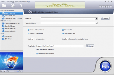 WinX DVD Copy Pro 3.9.0