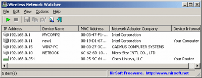 Wireless Network Watcher 2.30