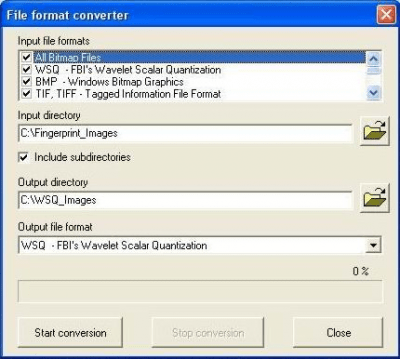 WSQ image library (for fingerprints) 2.9