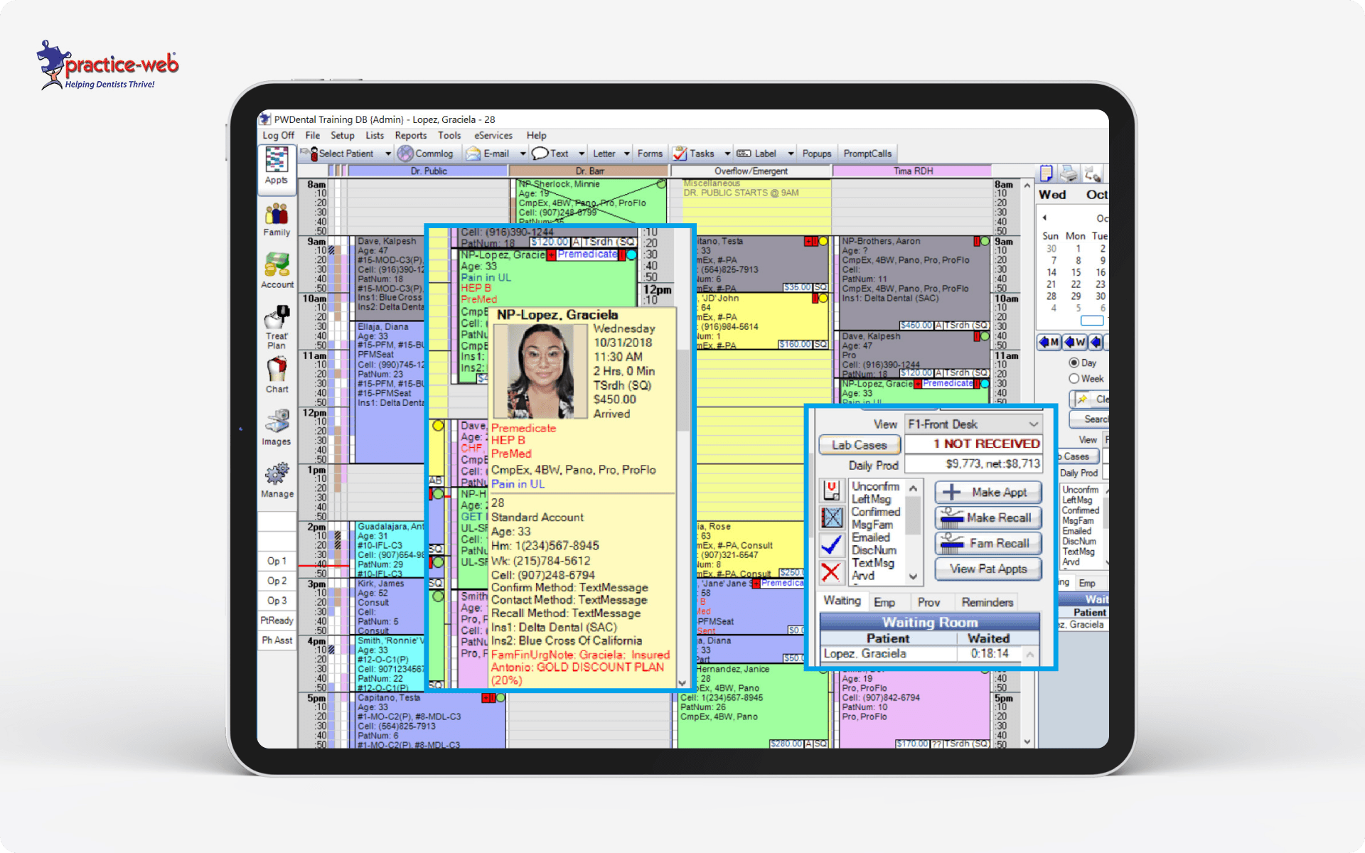 Practice-web local software for orthodontists