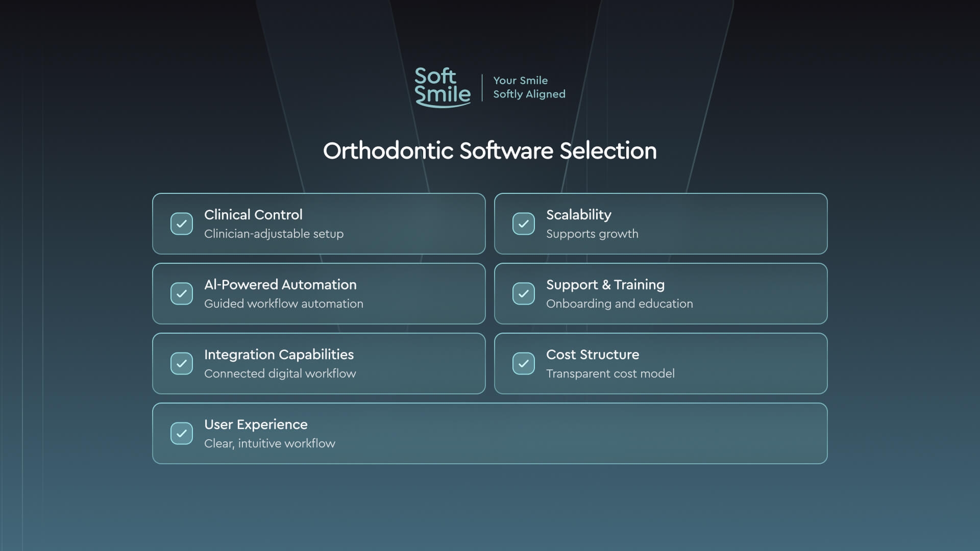 Checklist for selecting orthodontic digital workflow software