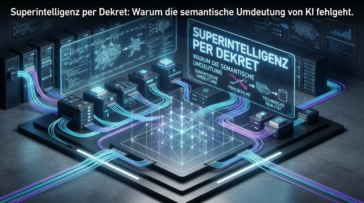 Superintelligenz per Dekret: Warum die semantische Umdeutung von KI fehlgeht