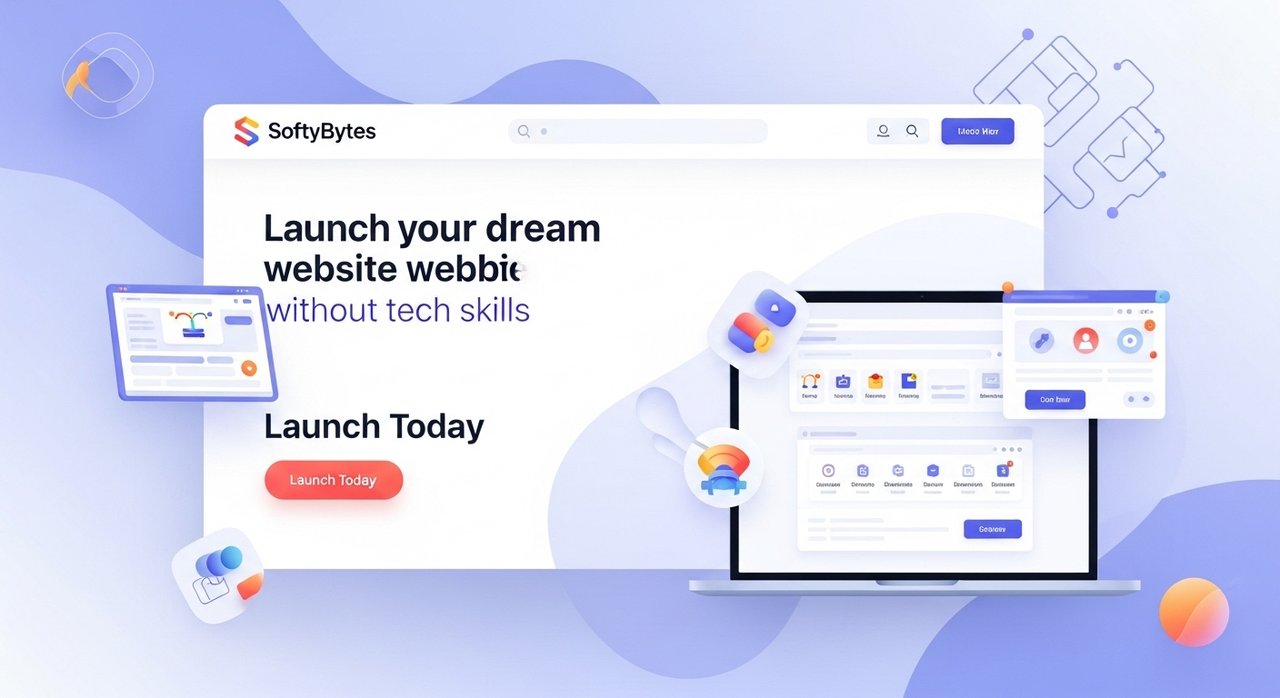 Launch Your Dream Website Today with SoftyBytes – No Tech Skills Required!