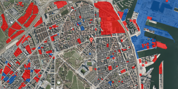 Jordforureningskort på Borgmester Jensens Allé 7, st. th, 2100 København Ø