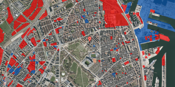 Jordforureningskort på Borgmester Jensens Allé 37, st. th, 2100 København Ø