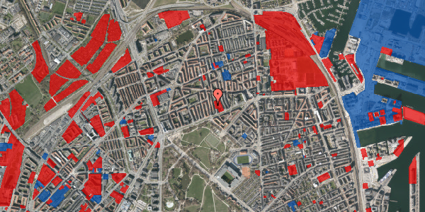Jordforureningskort på Hesseløgade 7, 1. th, 2100 København Ø