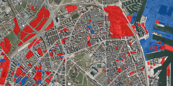 Jordforureningskort på Hesseløgade 11, 1. th, 2100 København Ø