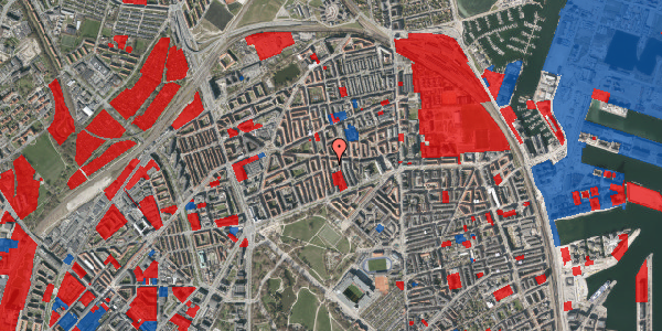 Jordforureningskort på Hesseløgade 18, 3. th, 2100 København Ø