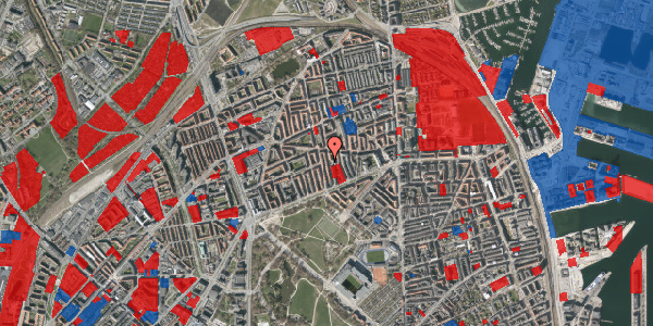 Jordforureningskort på Hesseløgade 19, 3. tv, 2100 København Ø