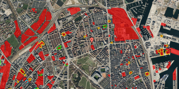 Jordforureningskort på Hesseløgade 19, 4. tv, 2100 København Ø