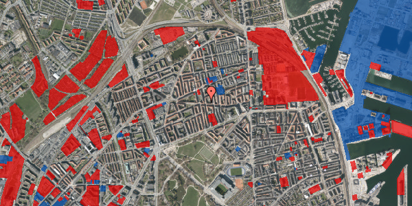 Jordforureningskort på Hesseløgade 22, 1. th, 2100 København Ø