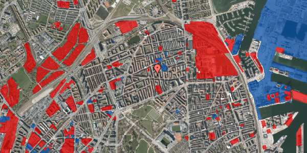 Jordforureningskort på Hesseløgade 24, 2. th, 2100 København Ø
