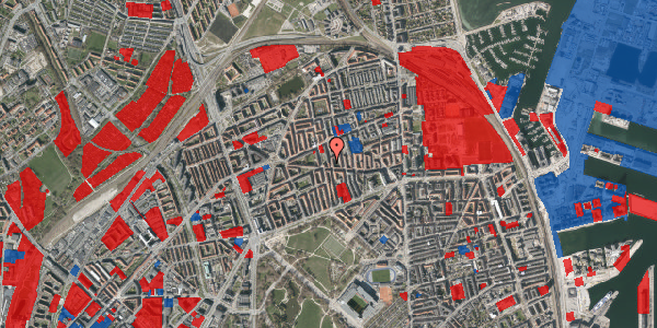 Jordforureningskort på Hesseløgade 33, 3. tv, 2100 København Ø