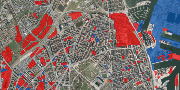 Jordforureningskort på Hesseløgade 33, 4. th, 2100 København Ø