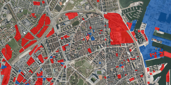 Jordforureningskort på Hesseløgade 35, 5. th, 2100 København Ø