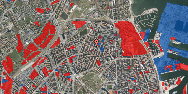 Jordforureningskort på Hesseløgade 42, 1. 1, 2100 København Ø