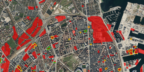 Jordforureningskort på Hesseløgade 42, 2. 2, 2100 København Ø
