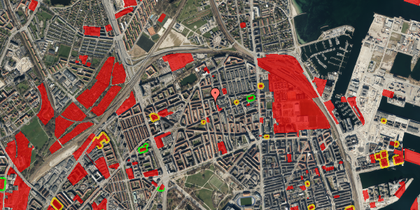 Jordforureningskort på Hesseløgade 56, 1. 118, 2100 København Ø