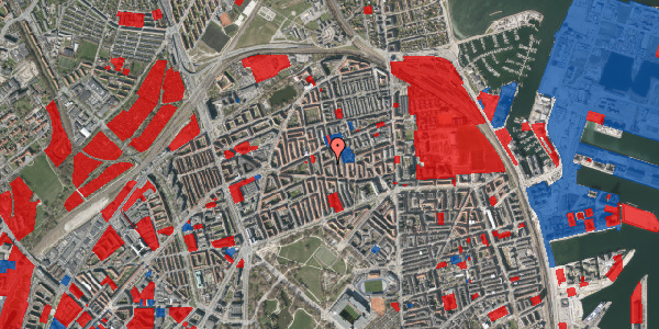 Jordforureningskort på Hjelmsgade 1, 3. th, 2100 København Ø