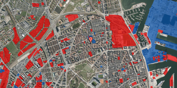 Jordforureningskort på Hjelmsgade 3, 1. tv, 2100 København Ø