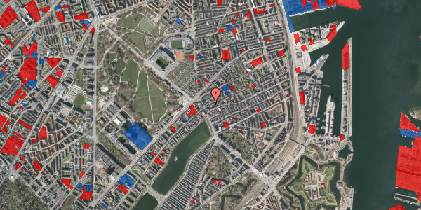 Jordforureningskort på Rosenvængets Allé 6, 1. th, 2100 København Ø