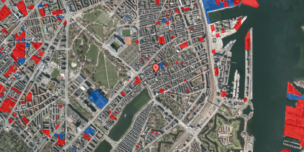 Jordforureningskort på Rosenvængets Allé 8, 1. th, 2100 København Ø