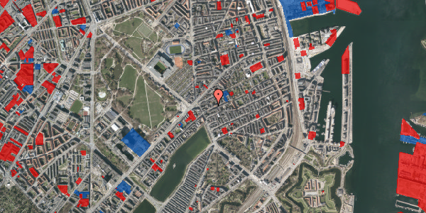 Jordforureningskort på Rosenvængets Allé 11, kl. 1, 2100 København Ø