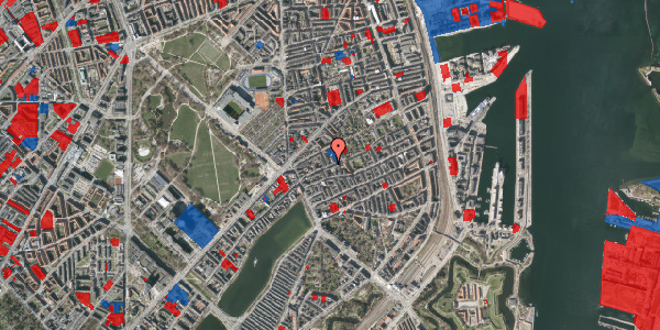 Jordforureningskort på Rosenvængets Allé 21, 1. th, 2100 København Ø