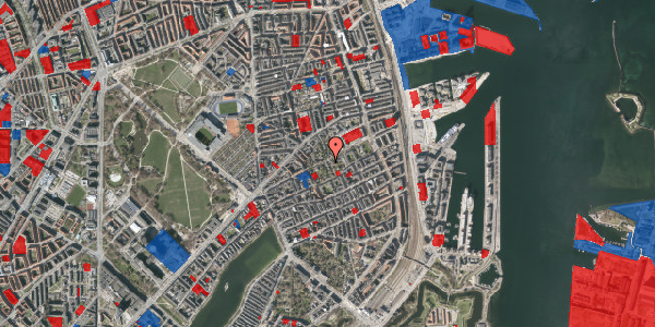 Jordforureningskort på Rosenvængets Allé 43, 2100 København Ø