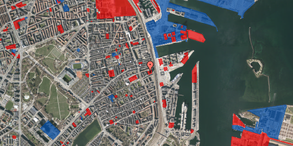 Jordforureningskort på Spangbergsgade 9, 2. , 2100 København Ø