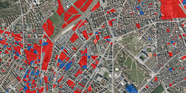 Jordforureningskort på Vibekegade 20, 1. th, 2100 København Ø