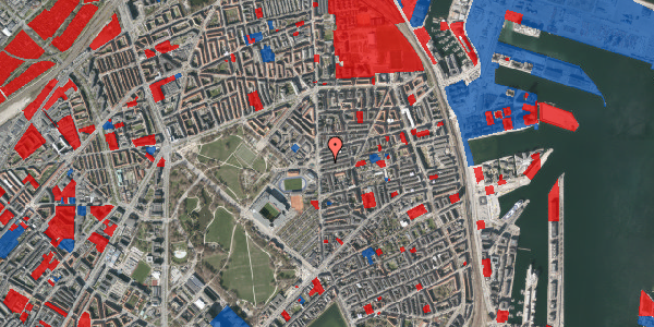 Jordforureningskort på Viborggade 5, 1. th, 2100 København Ø