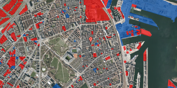 Jordforureningskort på Viborggade 21, 1. th, 2100 København Ø