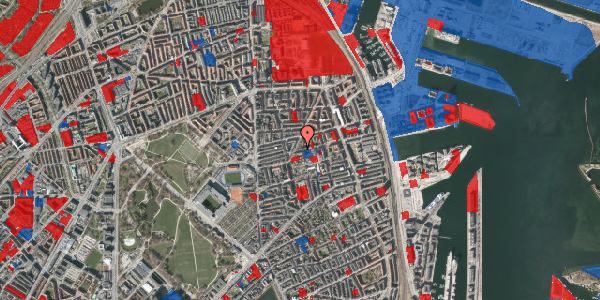 Jordforureningskort på Viborggade 43, 1. th, 2100 København Ø