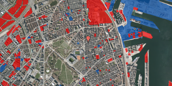 Jordforureningskort på Århusgade 1, 3. th, 2100 København Ø