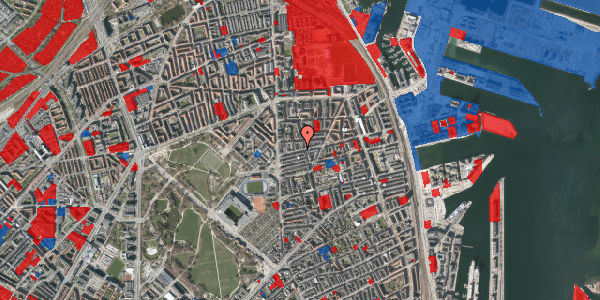 Jordforureningskort på Århusgade 23, 1. th, 2100 København Ø