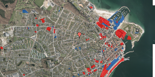 Jordforureningskort på Odinsvej 14, 3000 Helsingør