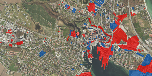 Jordforureningskort på Boesensgade 1, 5800 Nyborg