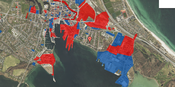 Jordforureningskort på Kystvej 1, 5800 Nyborg