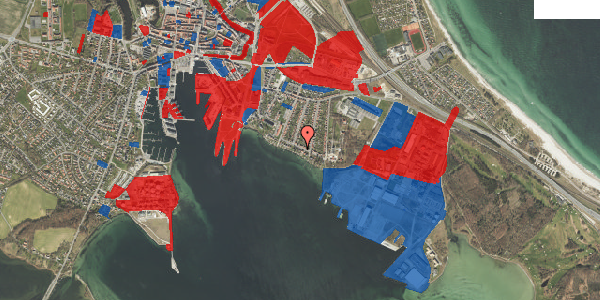 Jordforureningskort på Kystvej 18, 5800 Nyborg