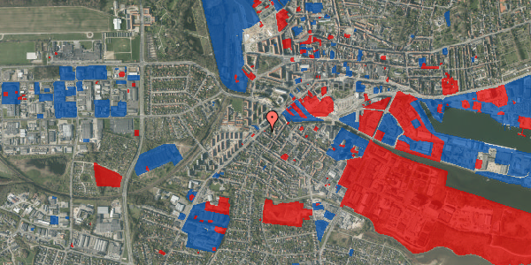 Jordforureningskort på Sjællandsgade 1, 8700 Horsens