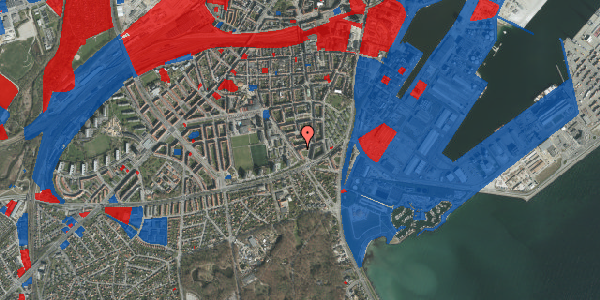 Jordforureningskort på Assensgade 19, 1. th, 8000 Aarhus C